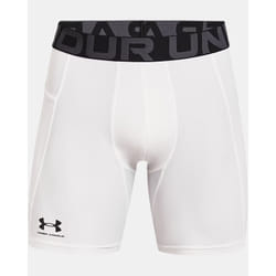 Under Armour Short de Compression 6" Homme HeatGear® - Couleur: Blanc, Taille: M pour Sport & Plein Air