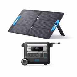 KIT Station électrique Anker SOLIX F2000 avec Panneau Solaire 100W