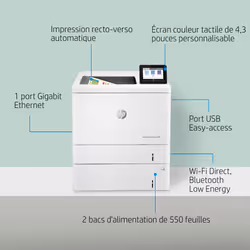 HP Color LaserJet Enterprise M555x, Imprimer, Impression recto-verso - Vue supplémentaire 10