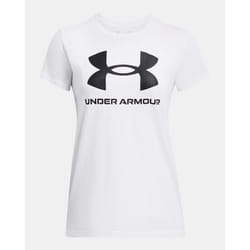 Under Armour T-Shirt Femme Sport & Outdoor - Débardeur Rival Logo Blanc pour une Tenue d'Entraînement Confortable