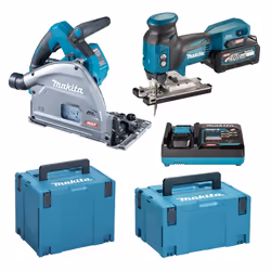 Combopack XGT ® 2 Outils MAKITA DK0228G201 - 40V - 2 x BL4040 + DC40RA + Rail + Makpac Le Combopack XGT ® 2 Outils MAKITA DK0 ...