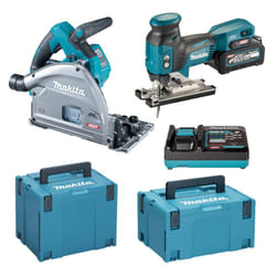 Makita - Combopack xgt ® 2 Outils DK0228G201 - 40V - 2 x BL4040 + DC40RA + Rail + Makpac