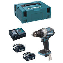 Perceuse visseuse à percussion lxt - ø 13 mm Makita Avec 2 batteries 5 Ah + chargeur rapide + coffret Makpac - DHP492RTJ