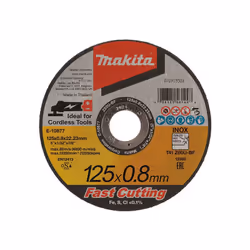 s 25 Disques à tronçonner métal et inox pour meuleuses à batterie MAKITA E-22953-25 Trait de coupe réduit :Pour un nombre de  ...