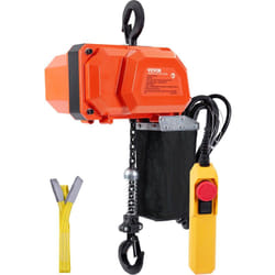 VEVOR Palan Electrique a Chaine, Capacite de Charge 149,7 kg, Hauteur de Levage Max 3 m, 205 W, Grue Aerienne Monophasee avec Chaine G80,