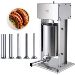 Vevor - Poussoir a Saucisses Electrique 12 l, Machine a Saucisses Verticale Moteur 200 w, Ensacheuse Saucisse en Inox 304 Alimentaire, Controle de