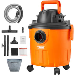 Vevor - Aspirateur eau et poussiere 18 l, aspirateur deatelier sec humide portable leger, 6 cv max, aspiration et soufflerie efficaces avec buse,