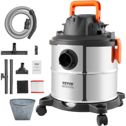 Vevor - Aspirateur eau et poussiere 20 l, aspirateur deatelier sec humide portable inox, 6 cv max, aspiration soufflerie efficace avec buse,