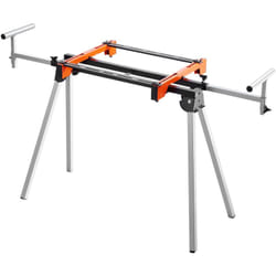 Support pour Scie a Onglet Universel Capacite de Charge 136,1 kg, Pietement pour Scie Pliable en Acier, Hauteur et Longueur Reglables, avec Supports