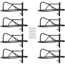 VEVOR Support de Selle Cheval, Lot de 8, Porte-selle Anglais Western Portable avec Barre de Protection, en Acier au Carbone, Montage Mural, pour Rangement de Materiel deEquitation, deEquestre, Noir