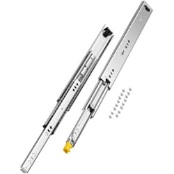 VEVOR Glissiere de tiroir a extension complete, 1 paire, coulisse de tiroir verrouillable, 450 mm, capacite de charge 113,4 kg, rail coulissant a