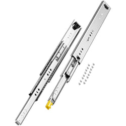 VEVOR Glissiere de tiroir a extension complete, 1 paire, coulisse de tiroir verrouillable, 400 mm, capacite de charge 113,4 kg, rail coulissant a
