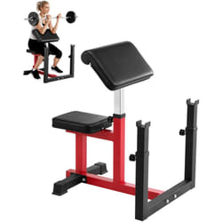 VEVOR Banc a Biceps Charge Maximale 200 kg, Pupitre a Biceps pour Entrainement avec Halteres et Barre d'Halteres, Banc de Musculation Fitness Assis