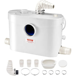 Vevor - Pompe de Maceration, 900 w, Pompe Macerateur Sanitaire 4 Entrees Eau, 180 L/min, Hauteur Refoulement 12 m, Elimination Eaux Usees pour