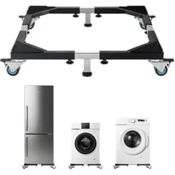 VEVOR Support de Machine a Laver Mobile, Capacite de Charge 544 kg, Base 8 Roues Pivotantes et 4 avec Freins, Chariot Deplace Meubles Reglable