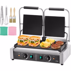 Caractéristiques & Détails Durable et durable : ce gril à panini commercial est doté d'un extérieur en acier inoxydable et d' ...