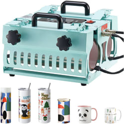 Vevor - Presse a Chaud pour Tasses 32,5-89 cL Diametre 75-85 mm, Machine de Sublimation 2 Stations, Chauffage Rapide et Uniforme, Deux Ecrans