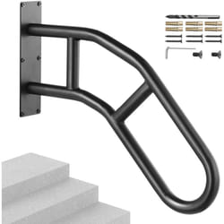 VEVOR Rampes deescalier pour marches exterieures, rampes de securite murales de 29 pouces de longueur pour 1 a 3 marches, rampe en U avec finition