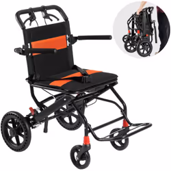 Caractéristiques & Détails Super léger : pesant seulement 9,7 kg, ce fauteuil roulant offre un voyage sans effort et conforta ...