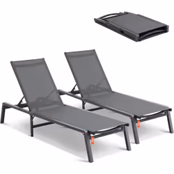 Caractéristiques & Détails Robuste et résistant à la rouille : notre chaise longue est dotée d'un cadre en alliage d'aluminiu ...