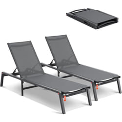 Chaise longue deexterieur, aluminium, reglables sur 5 positions, pliables pour un rangement facile, ideales pour la terrasse, la plage, la piscine,