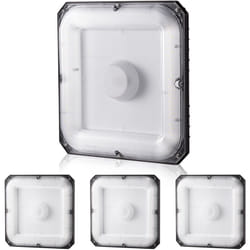 VEVOR Lot de 4 eclairages deauvent a LED, 80 W, 8 800 lm, lumiere du jour 5 000 K, plafonniers exterieurs durables, 10,08" x 10,08" pour