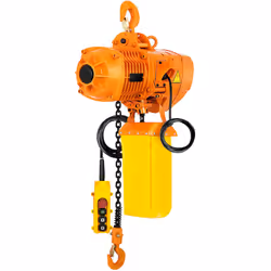 Caractéristiques & Détails Moteur robuste et coque durable : Puissance : 1,1 kW. Notre palan électrique à chaîne est doté d'u ...