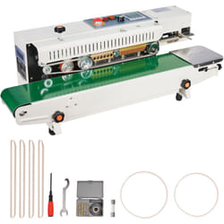 Vevor - Machine de scellage de sacs en continu, largeur de scellage 6-12 mm, scelleuse a bande horizontale avec controle numerique temperature,