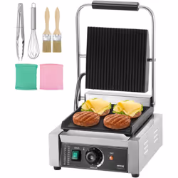 Caractéristiques & Détails Durable et durable : ce gril à panini commercial est doté d'un extérieur en acier inoxydable et d' ...