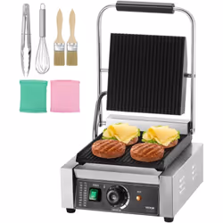 Caractéristiques & Détails Durable et durable : ce gril à panini commercial est doté d'un extérieur en acier inoxydable et d' ...