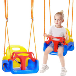 Siege pivotant 3 en 1 pour tout-petits, supporte jusqua 200 lb, dispose de cordes reglables et de mousquetons faciles a attacher, chaise pivotante
