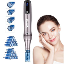 Stylo de Microneedling Visage M8S, Stylo Derma Electrique avec 20 Aiguilles Anti-reflux, Appareil de Beaute Professionnel a 6 Vitesses Variables,