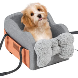 Vevor - Siege deauto pour chiens de petite taille 3,6 kg, siege rehausseur pour chien, laisse a clipser, sangles reglables, lit de voiture sur