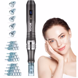 Caractéristiques & Détails Révélez votre éclat : le stylo microneedling VEVOR améliore les tissus cutanés, stimule l'absorpti ...