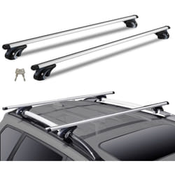 VEVOR Barres transversales de toit universelles, 120 cm, barre superieure de voiture en aluminium, compatible avec les rails lateraux sureleves,
