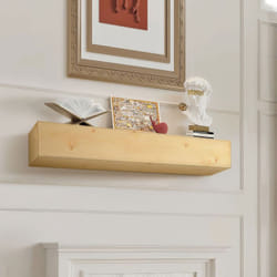 Vevor - Etagere Flottante Murale de Cheminee, 152x20,3x15,24 cm, Manteau de Cheminee Flottant en Bois Naturel, Capacite de Charge 22,7 kg, Fabrique a