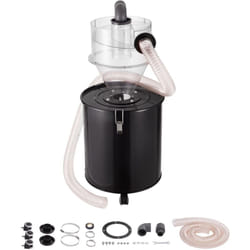 Separateur de poussiere cyclonique avec reservoir en metal,separateur cyclonique de 4' pour depoussiereurs,depoussiereur abs avec connecteur de trou