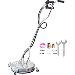 VEVOR Nettoyeur de surface pour nettoyeur haute pression 465 mm, accessoire nettoyeur sol en acier inox sur roues, 275 bar max. connecteur 0,95 cm 2