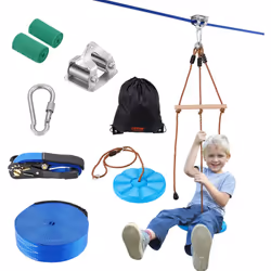 Kits de tyroliennes Ce kit de tyrolienne est fabriqué à partir de matériaux de haute qualité, garantissant la tranquillité d' ...