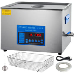 Vevor - Nettoyeur a Ultrasons 22 l, Bac Ultrasons a Double Frequence, Appareil de Nettoyage Ultrasonique en Acier Inoxydable, avec Chauffage et