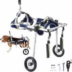 Caractéristiques & Détails Alliage d'aluminium de qualité aérospatiale : le fauteuil roulant pour animaux de compagnie utilis ...