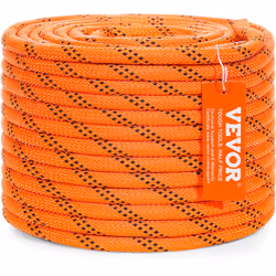 Corde en polyester double tresse, 9,5 mm x 36,57 m, corde deescalade en plein air, 48 brins, resistance a la rupture de 17,79 kN, pour randonnee,