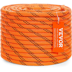 Corde en polyester double tresse, 9,5 mm x 36,57 m, corde deescalade en plein air, 48 brins, resistance a la rupture de 17,79 kN, pour randonnee,