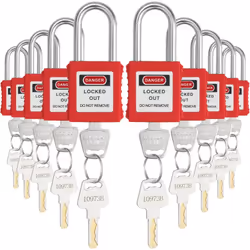 Caractéristiques & Détails Ensemble de 10 cadenas de sécurité : cet ensemble de cadenas de verrouillage comprend 10 cadenas d ...