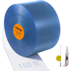 Vevor - Rideau a Laniere pvc, 2500x30,5 cm, Rideau Lamelles Transparent, Rouleau Bande de Porte en Plastique Lisse Epaisseur 3 mm pour Portes de