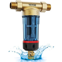 Vevor - Prefiltre a eau rotatif, 19 mm g-m + 25,4 mm g-m, filtre a sediments de 40 microns deeau de puits pour toute la maison, 4 t/h debit eleve,