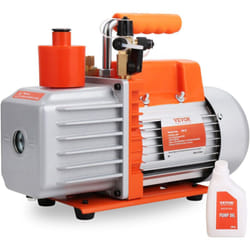 Pompe a vide rotative a palettes 141 L/min, pompe a vide de climatisation a 2 etages,250 w, 6,35 mm et 9,5 mm sae male,12,7 mm acme male entree, pour
