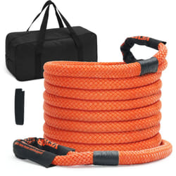 Vevor - Corde de remorquage de recuperation cinetique, 25,4 mm x 9,1 m, sangle dearrachage robuste tout-terrain, 17237 kg, energie resistante a 30 %