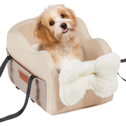 Vevor - Siege deauto pour chiens de petite taille 3,6 kg, siege rehausseur pour chien, laisse a clipser, sangles reglables, lit de voiture sur