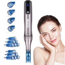 Stylo de Microneedling Visage M8S, Stylo Derma Electrique avec 12 Aiguilles Anti-reflux, Appareil de Beaute Professionnel a 6 Vitesses Variables,